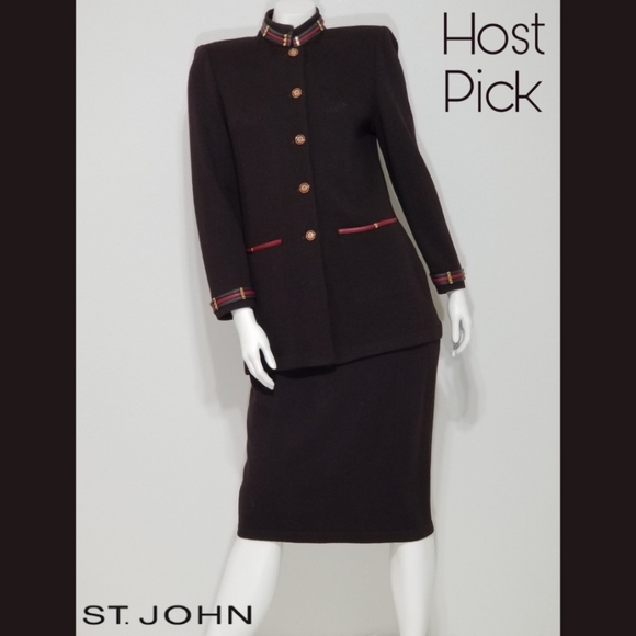St. John Collection Dresses & Skirts - ST JOHN COLLECTION BY MARIE GRAY Merlot 2 …